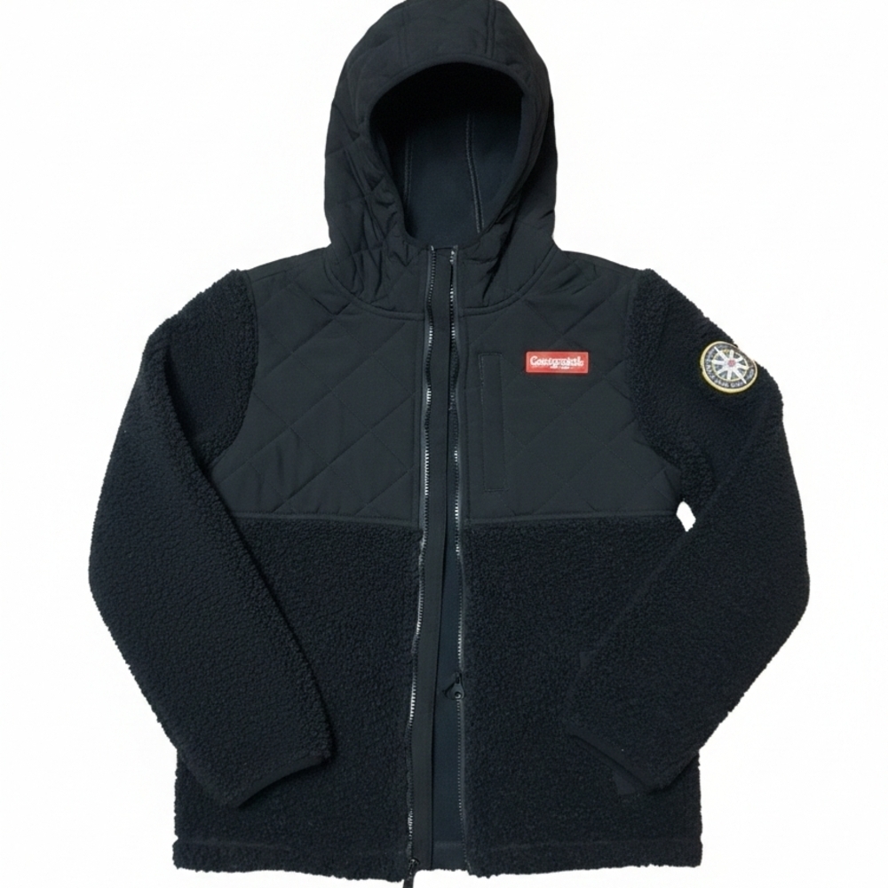 Supreme Quilted Black Fleece Jacket - Picture 2 of 3